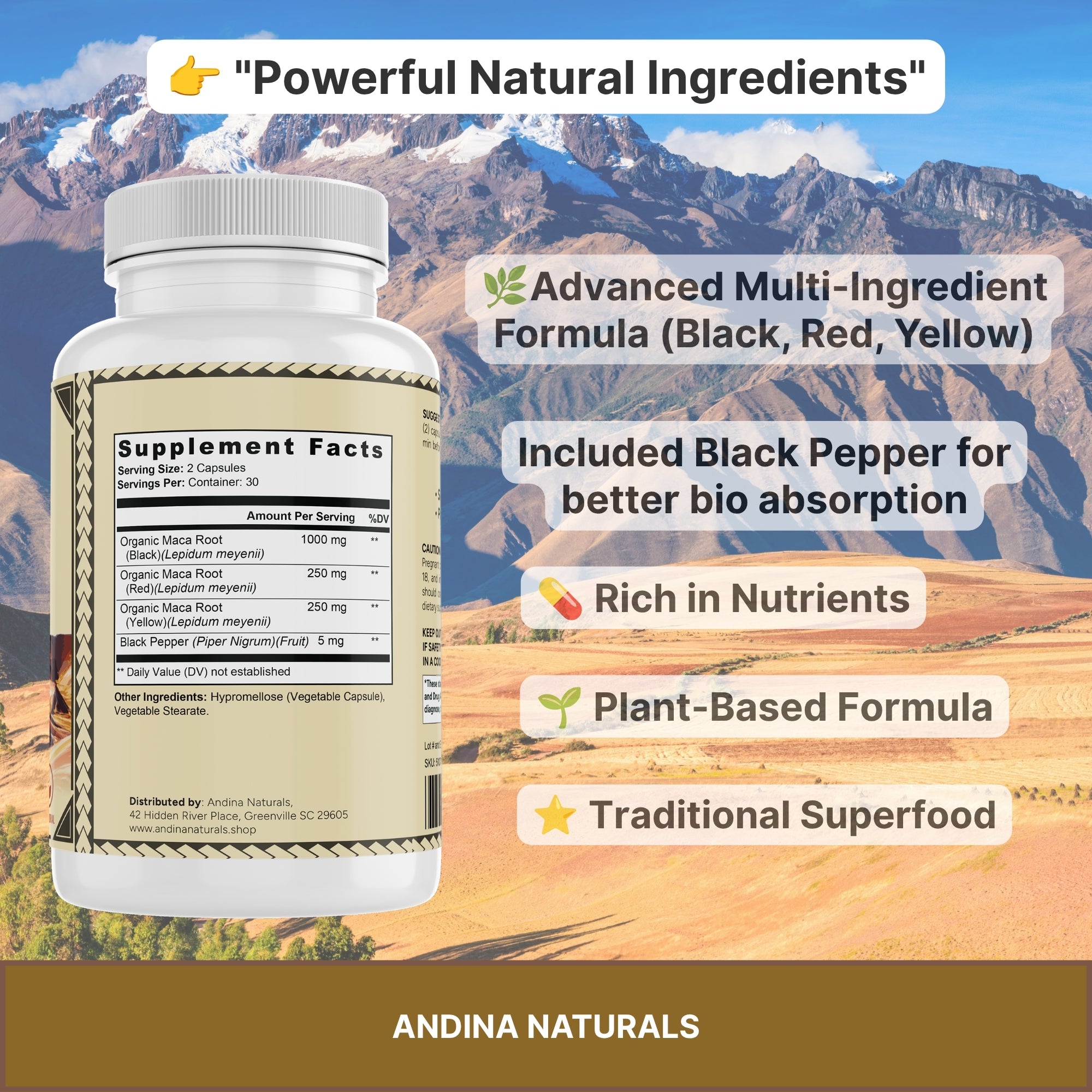 Andina Naturals Triple Maca Complex