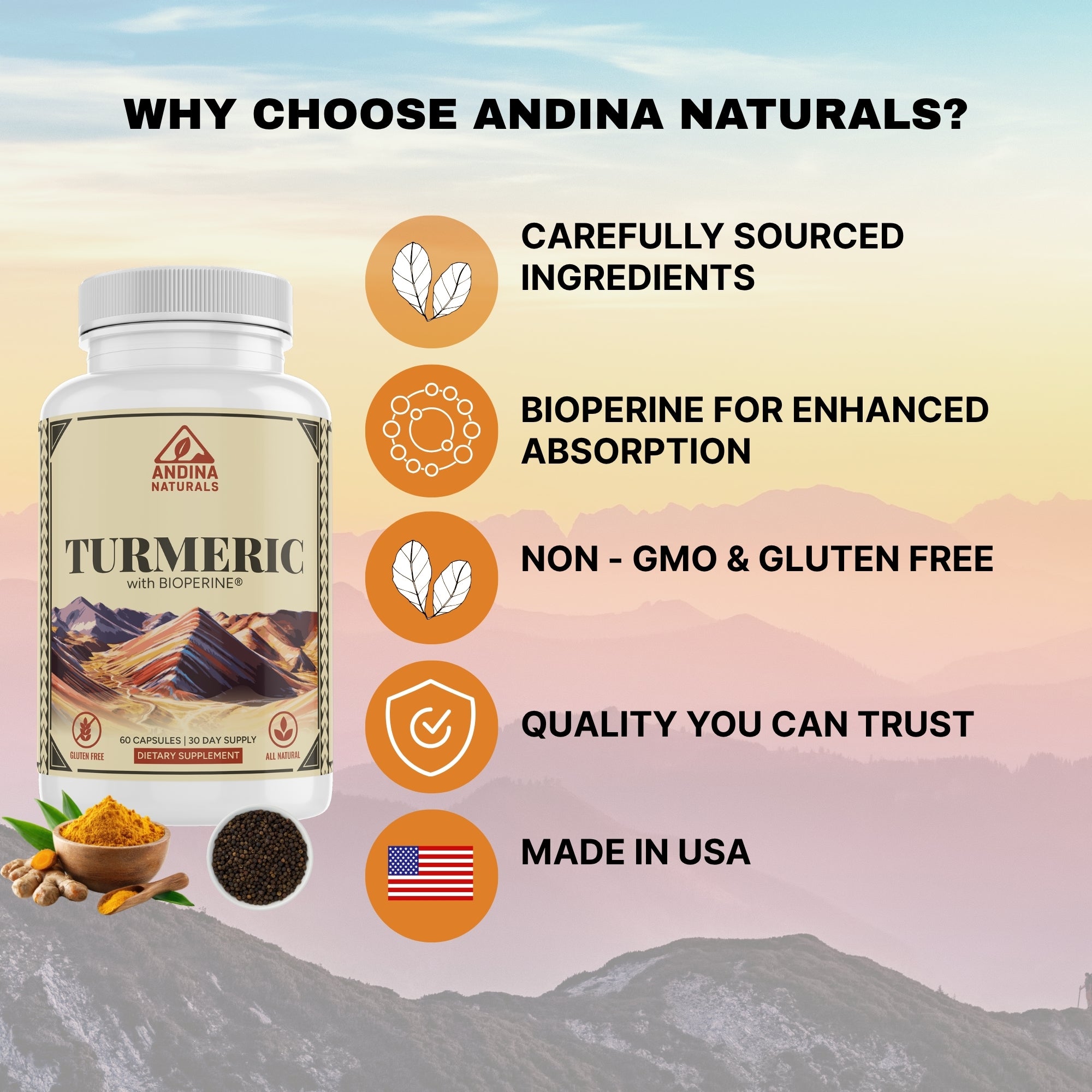 Turmeric Curcumin + BioPerine | Joint Comfort & Healthy Inflammation Support